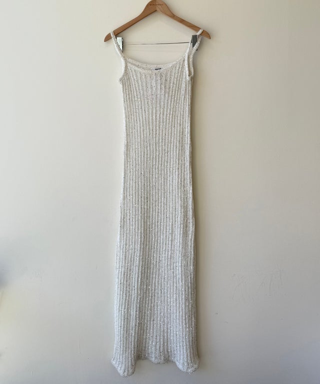 rumored palm beach maxi dress Beige Palm Leaf Chiffon Strapless Dress - Maxi Dress main image 0