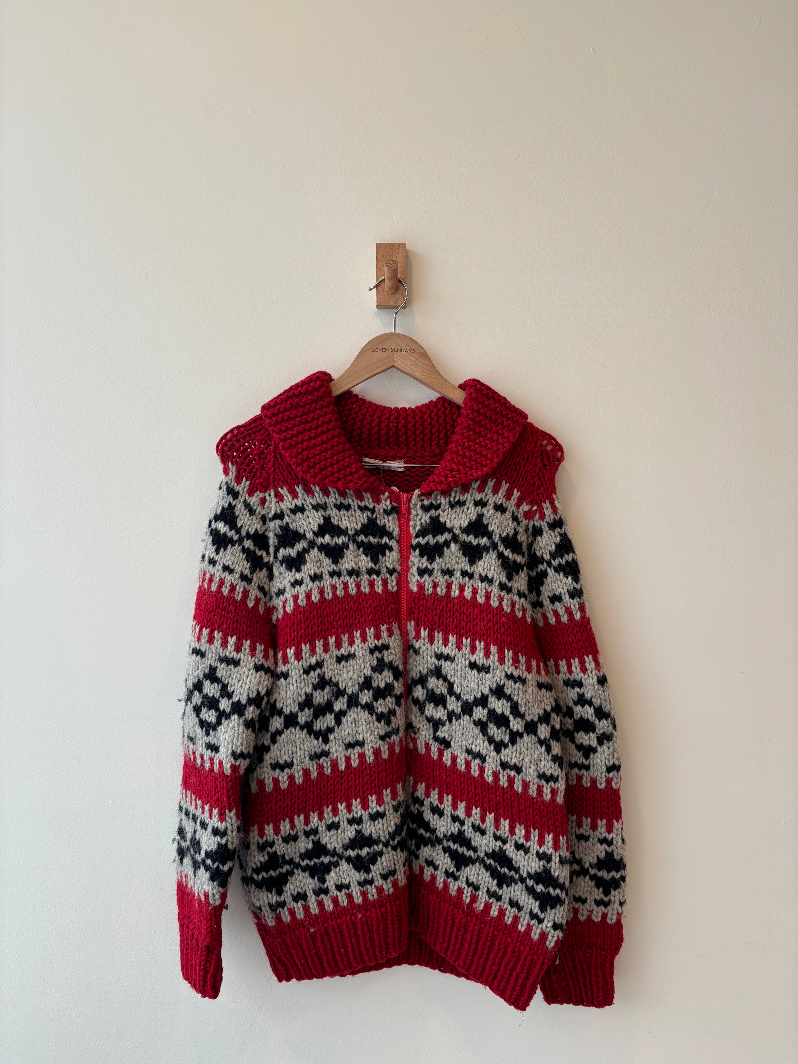 Red Cowichan Sweater